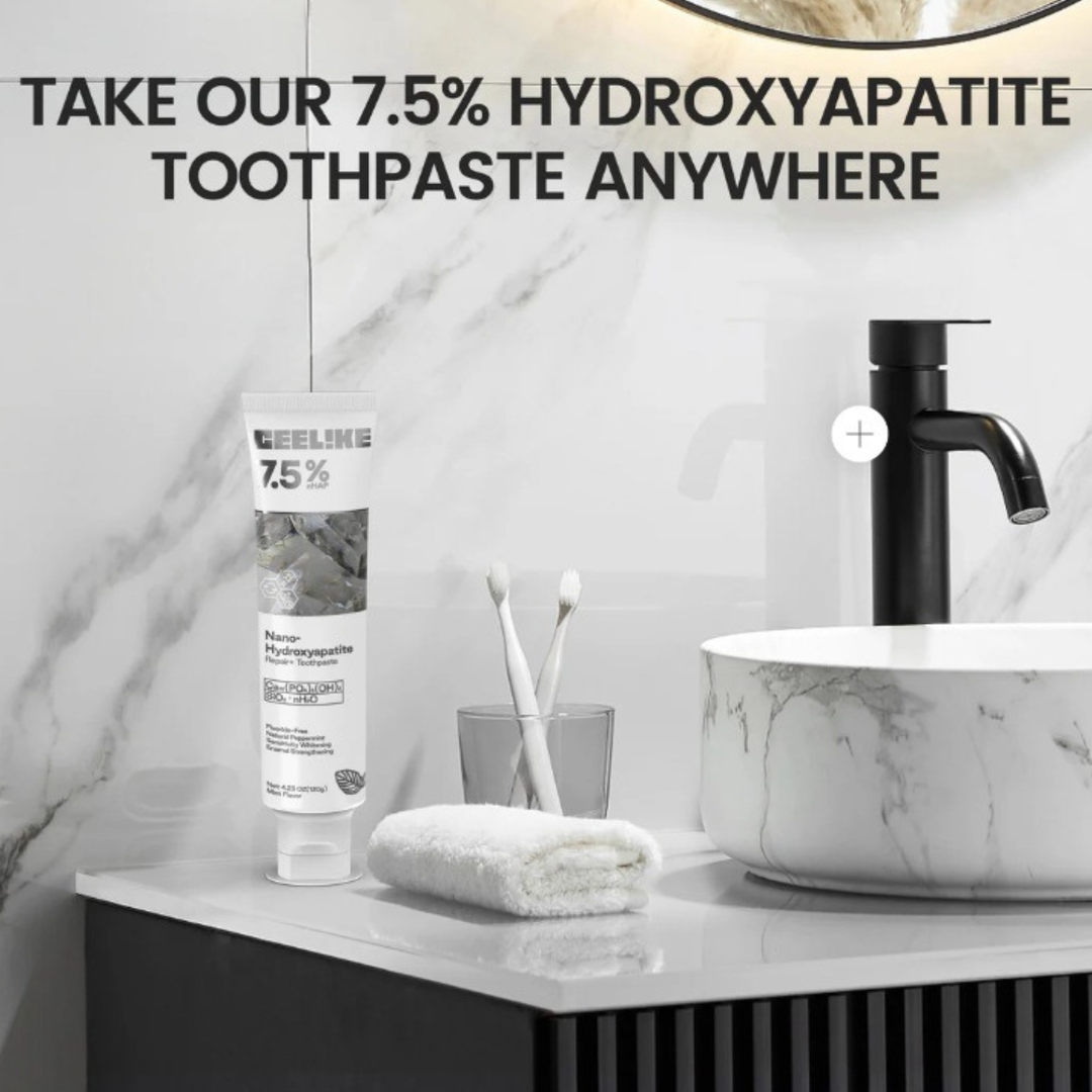Daily hydroxyapatite toothpaste for men & women. Protects enamel, repairs teeth, ensures optimal dental health.
