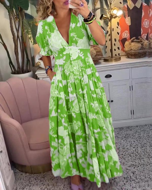 Women's Vibrant Floral Print Dress