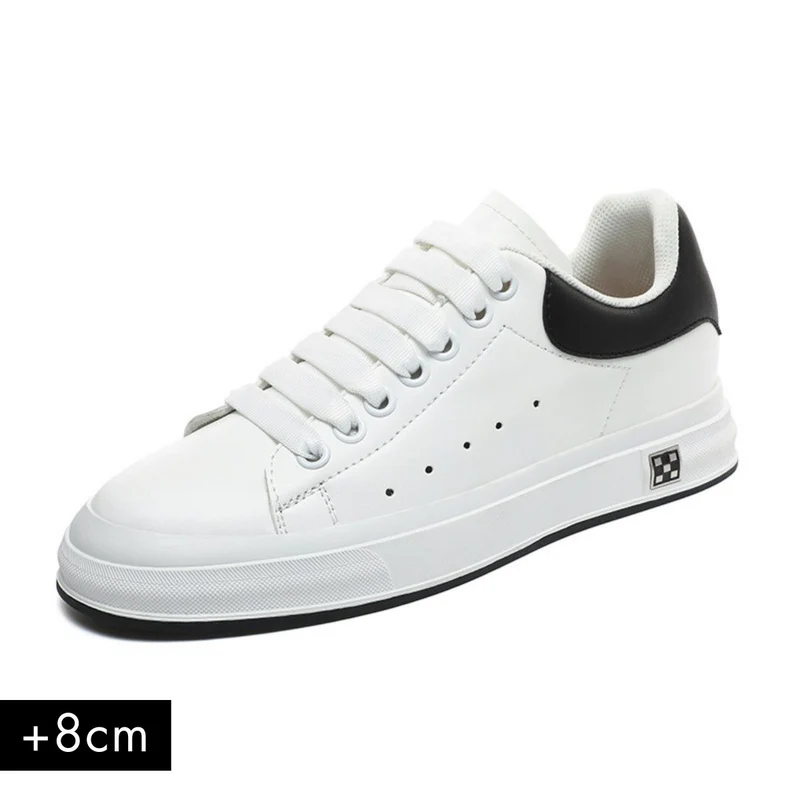 Men's classic black height increasing casual shoes, perfect for versatile everyday style and a subtle lift.
