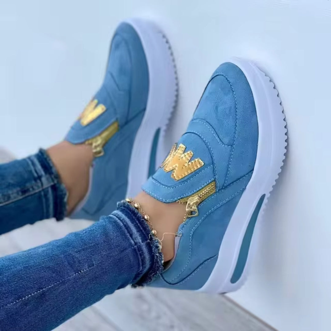 Orthopedic walking shoes for women, promoting foot health, posture support & lasting comfort.