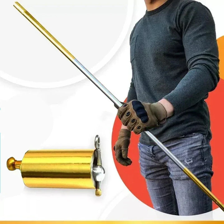 Versatile telescopic self-defense baton. Expandable metal stick for personal security, safety & emergency use.