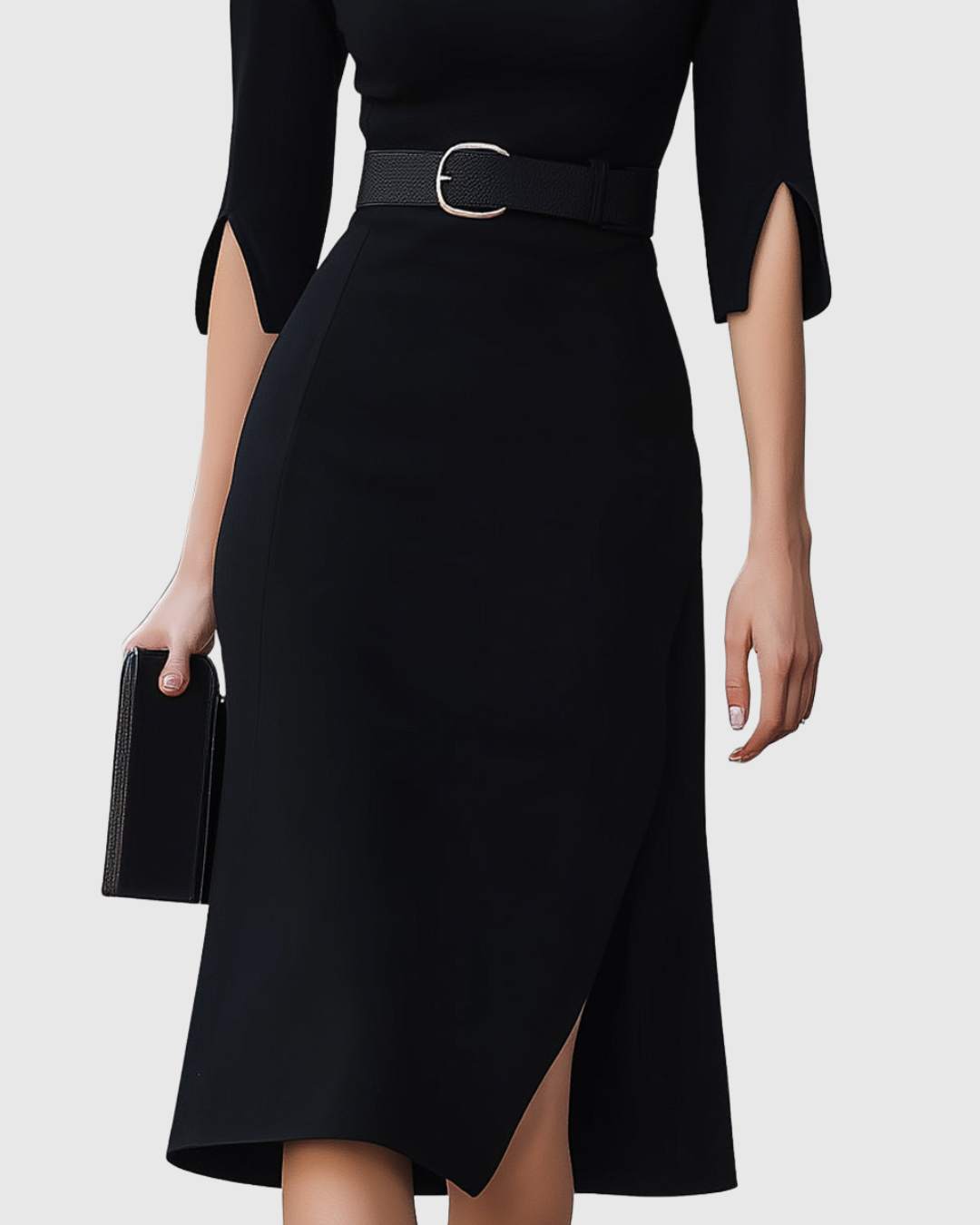 Women's High Neck Midi Dress