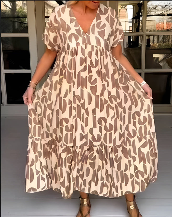Women's V-Neck Midi Dress