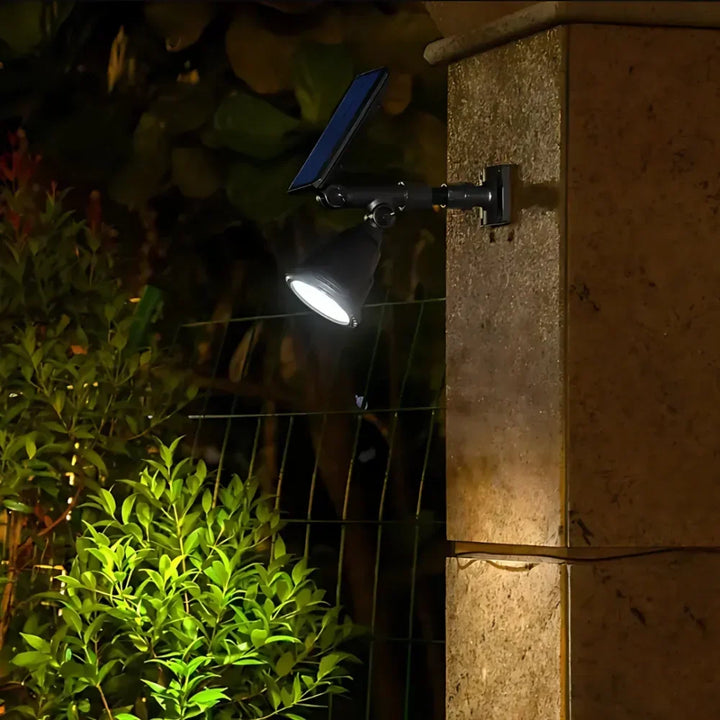 Compact solar pathway light providing discreet accent lighting with RGB or bright white.