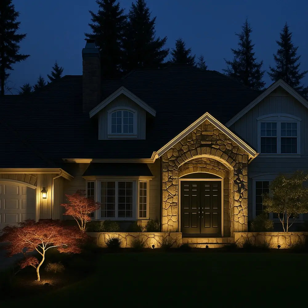 Solar RGB & white garden spotlight for versatile outdoor landscape lighting.