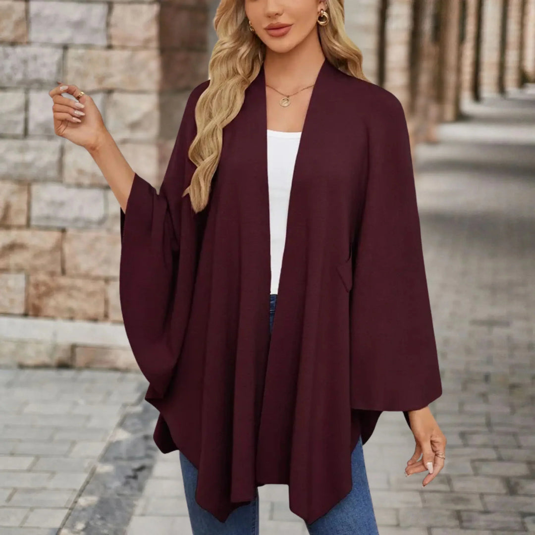Elegant Draped Poncho