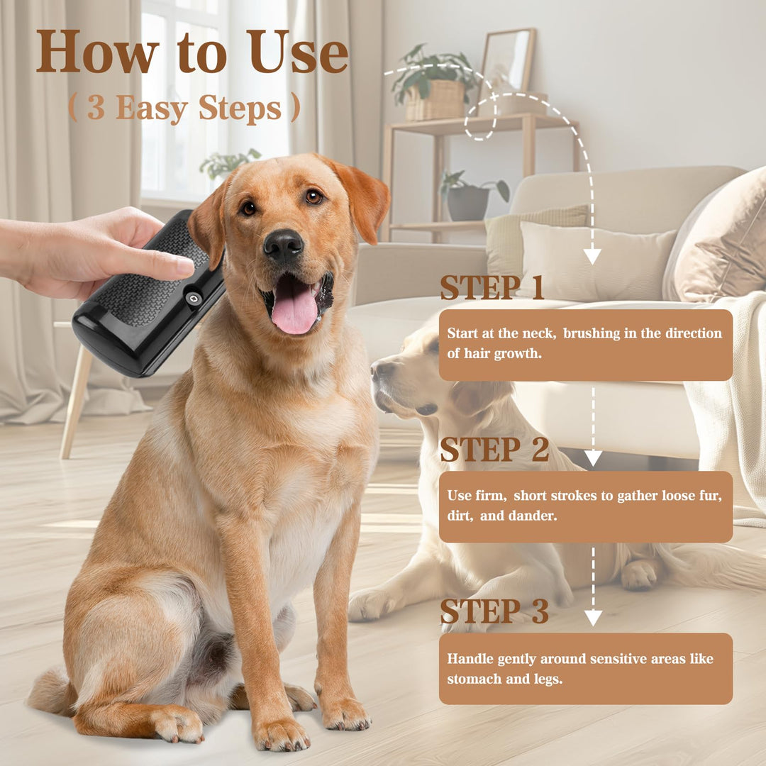 Reduce pet shedding with this deshedding brush for dogs, cats & rabbits. An essential pet care grooming supply.