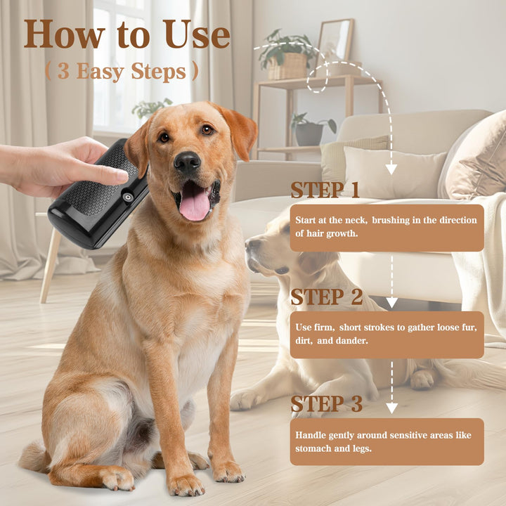 Reduce pet shedding with this deshedding brush for dogs, cats & rabbits. An essential pet care grooming supply.