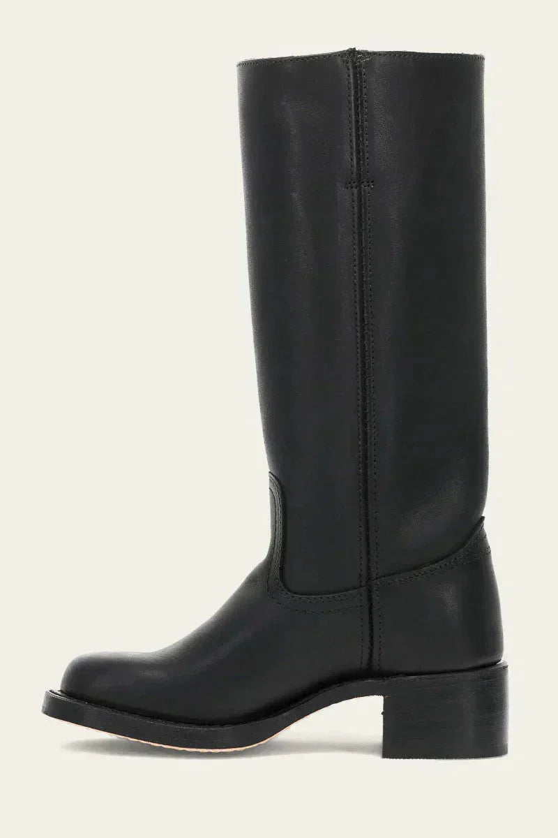 Classic brown leather women's long boots, comfortable & elegant for timeless fashion.