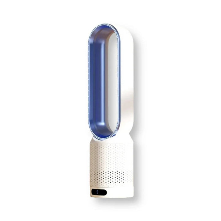 Compact air cooler with UV air purifier, ionizer, and odor remover for superior indoor air.