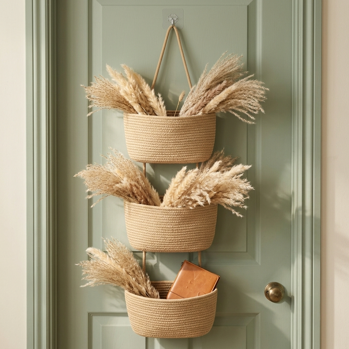Practical 3-tier hanging storage for home. Keep essentials tidy with this space-saving organizer.
