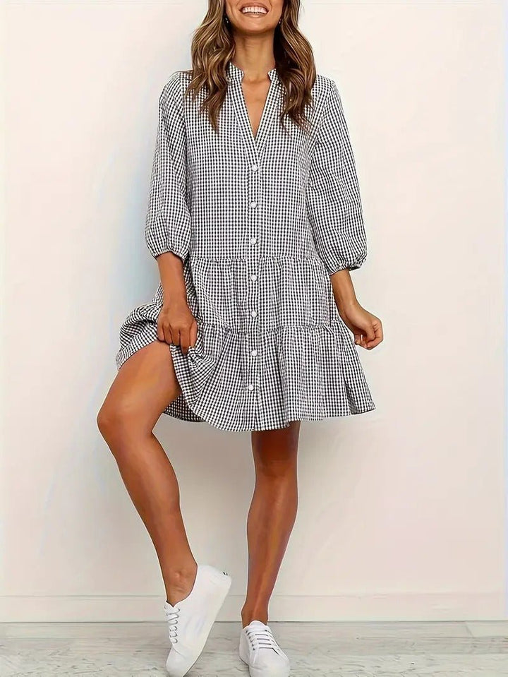 Women's Striped Smocked Waist Mini Dress