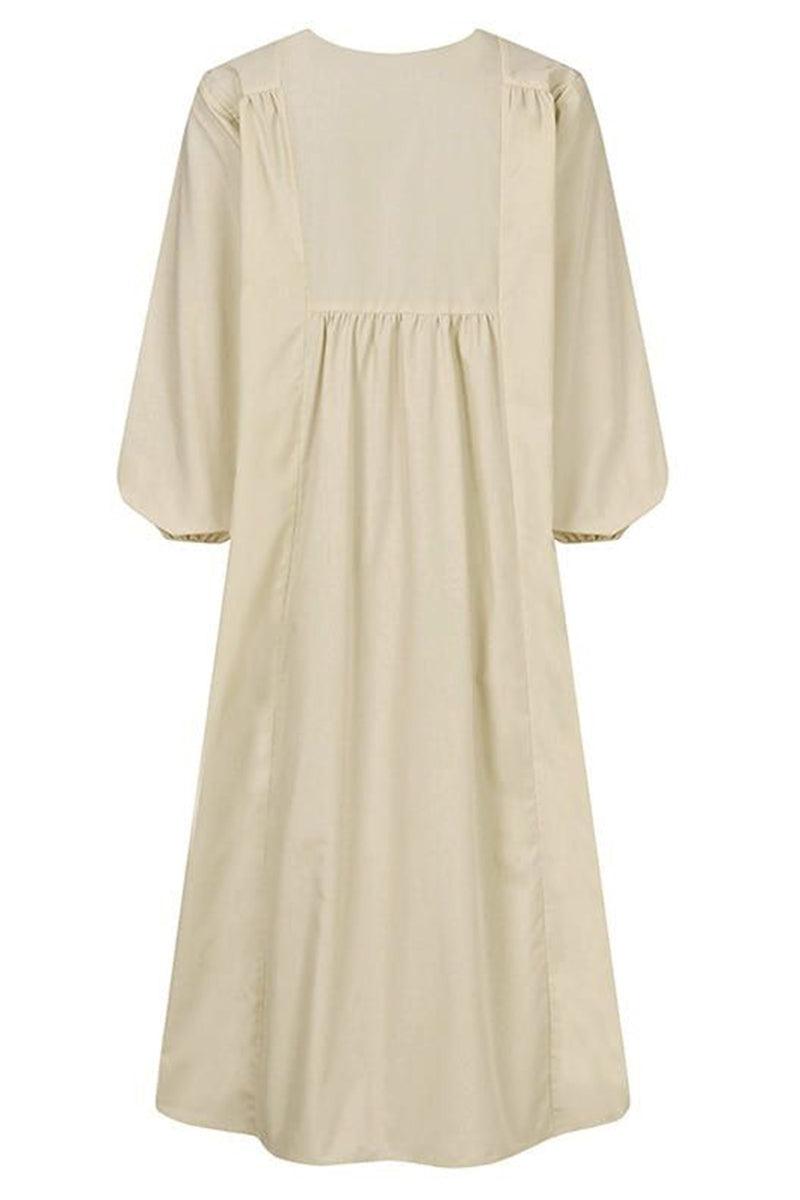 Women's V-Neck Midi Dress Loose Fit