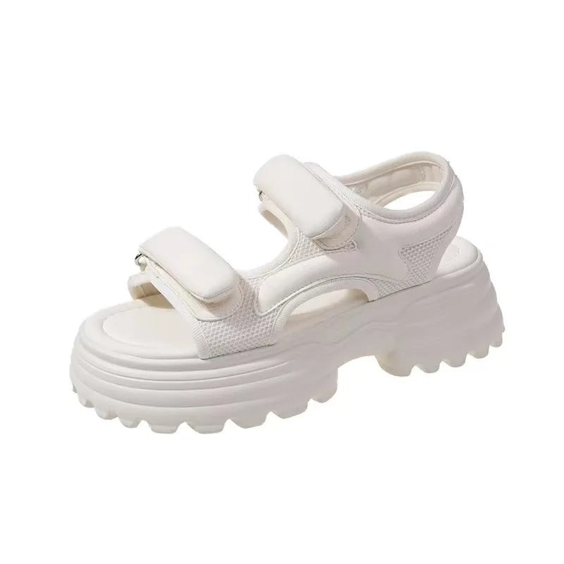 Stylish women's wedge sandals with orthopedic arch support, ideal for casual summer footwear.