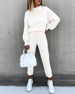 Full view of women's premium tracksuit, a comfortable and stylish jogger set.