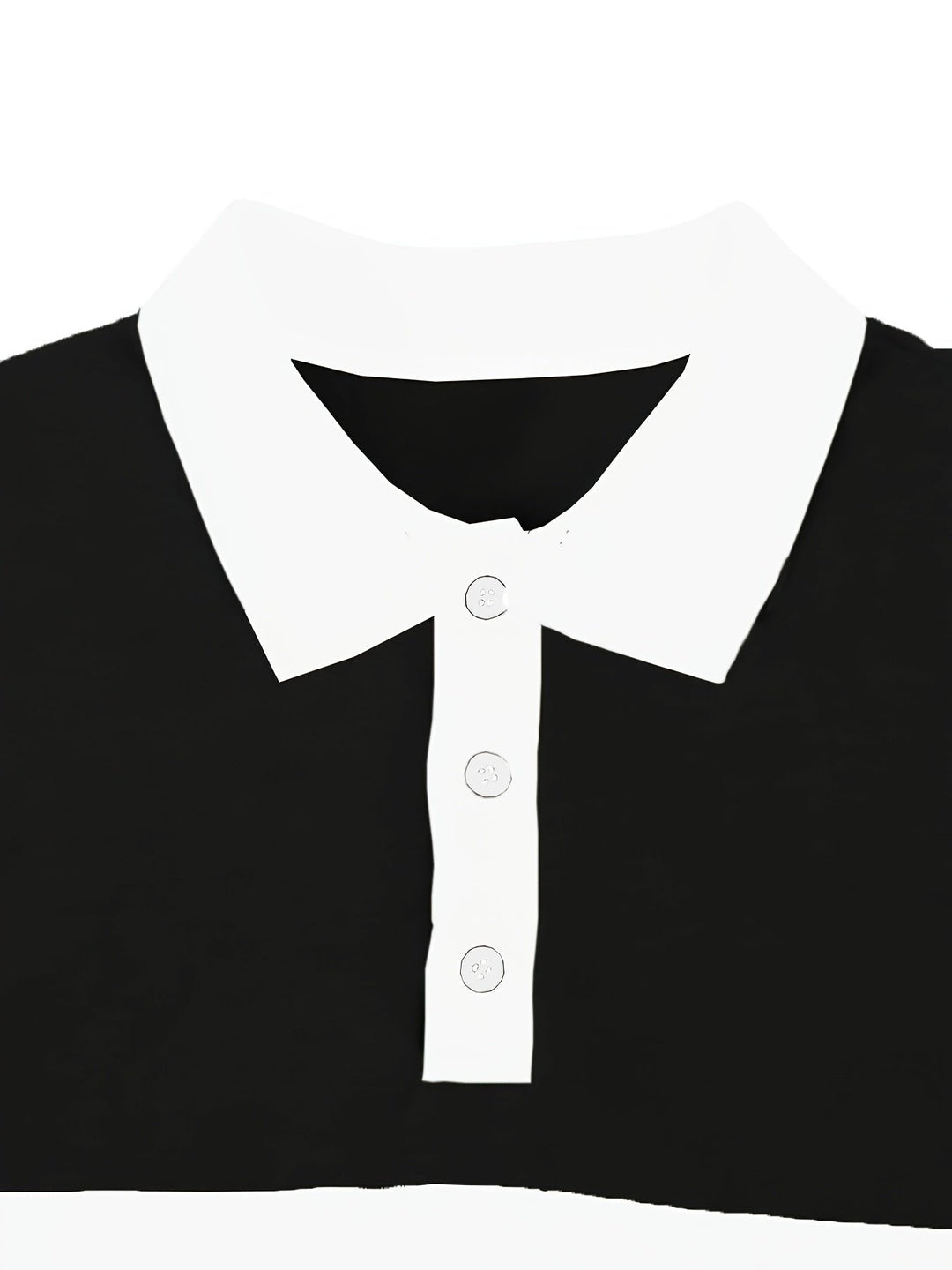 Stylish long sleeve polo shirt for men, two-tone colour block design, comfortable casual wear.