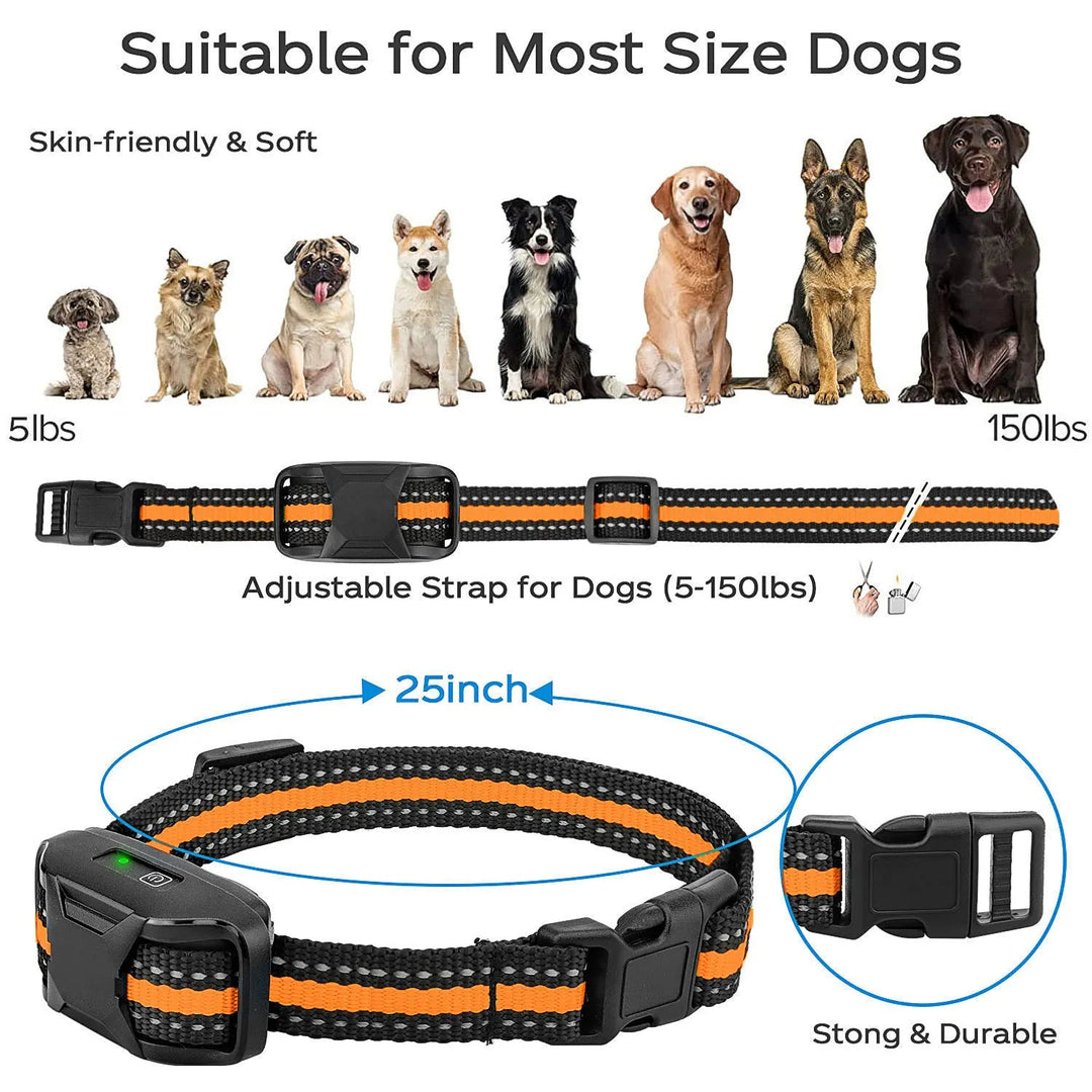 Rechargeable electric dog training collar with long-range remote control. Essential for pet behavior and obedience.