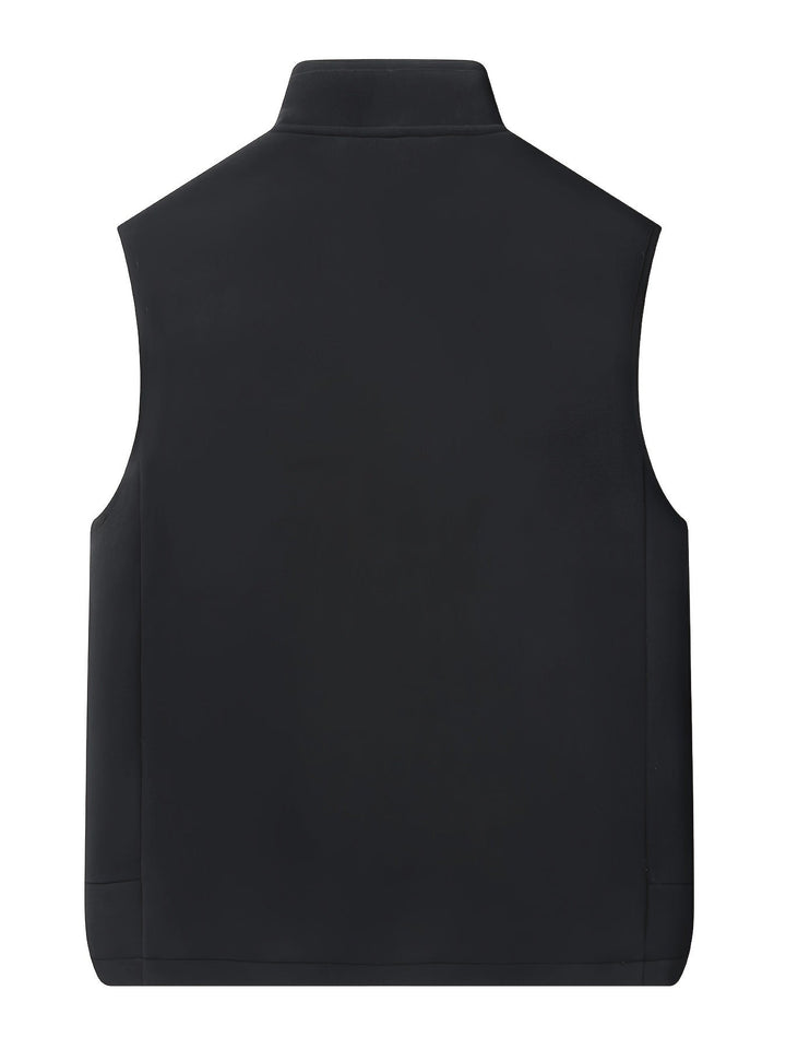 Premium men's fleece-lined puffer vest providing superior warmth & comfort. Durable winter outerwear.