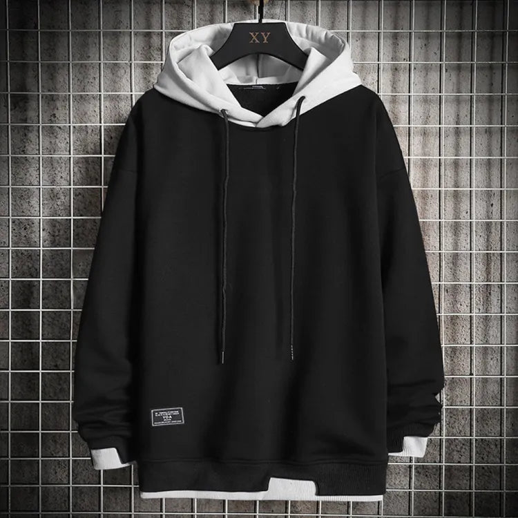 Stylish men's classic pullover hoodie for casual outings, gym, or relaxed layering. A wardrobe essential.