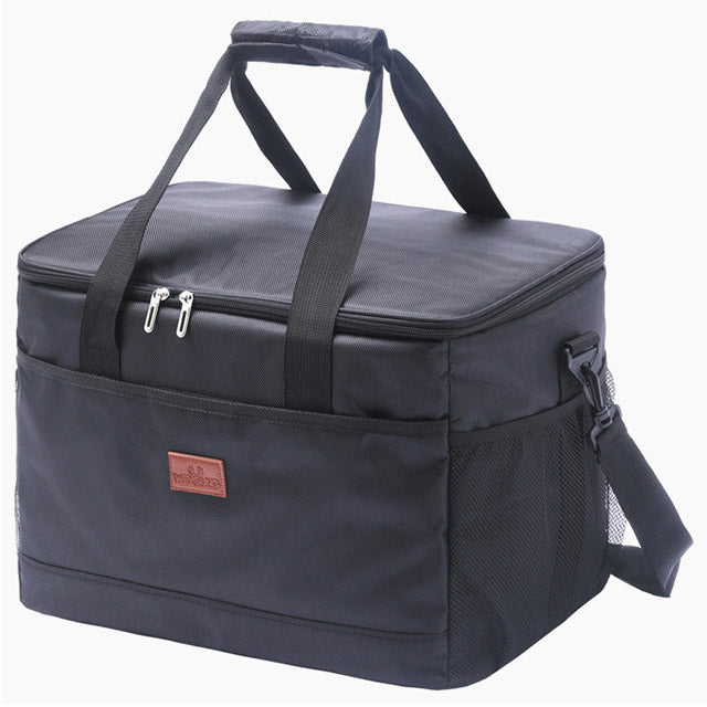 Waterproof 33L insulated cooler bag, portable for beach, hiking, & travel.