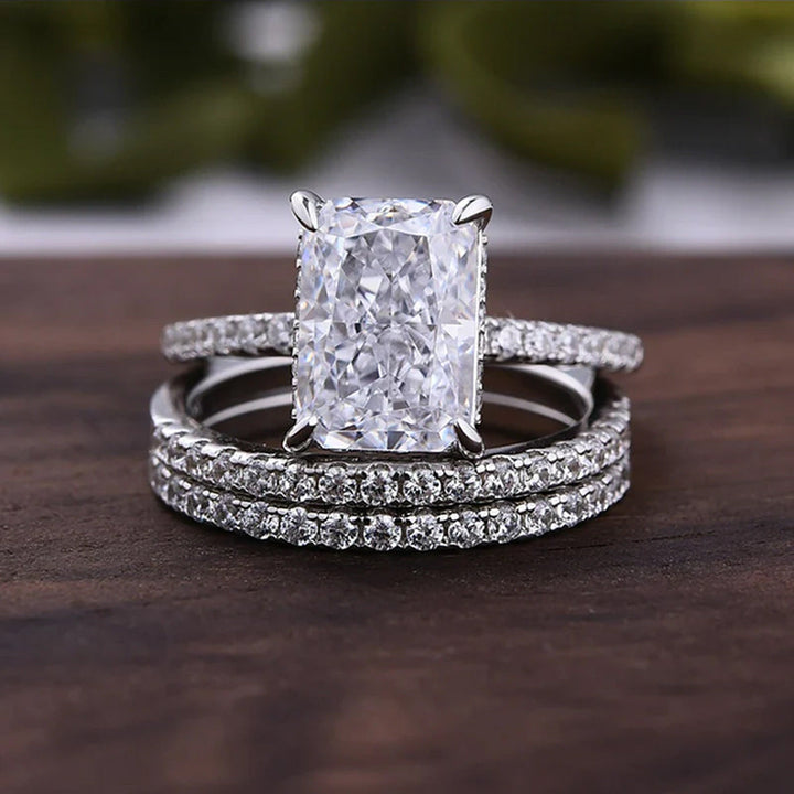 Sleek women's copper ring with sparkling diamond inlay, perfect fashion jewelry for elegant everyday wear.
