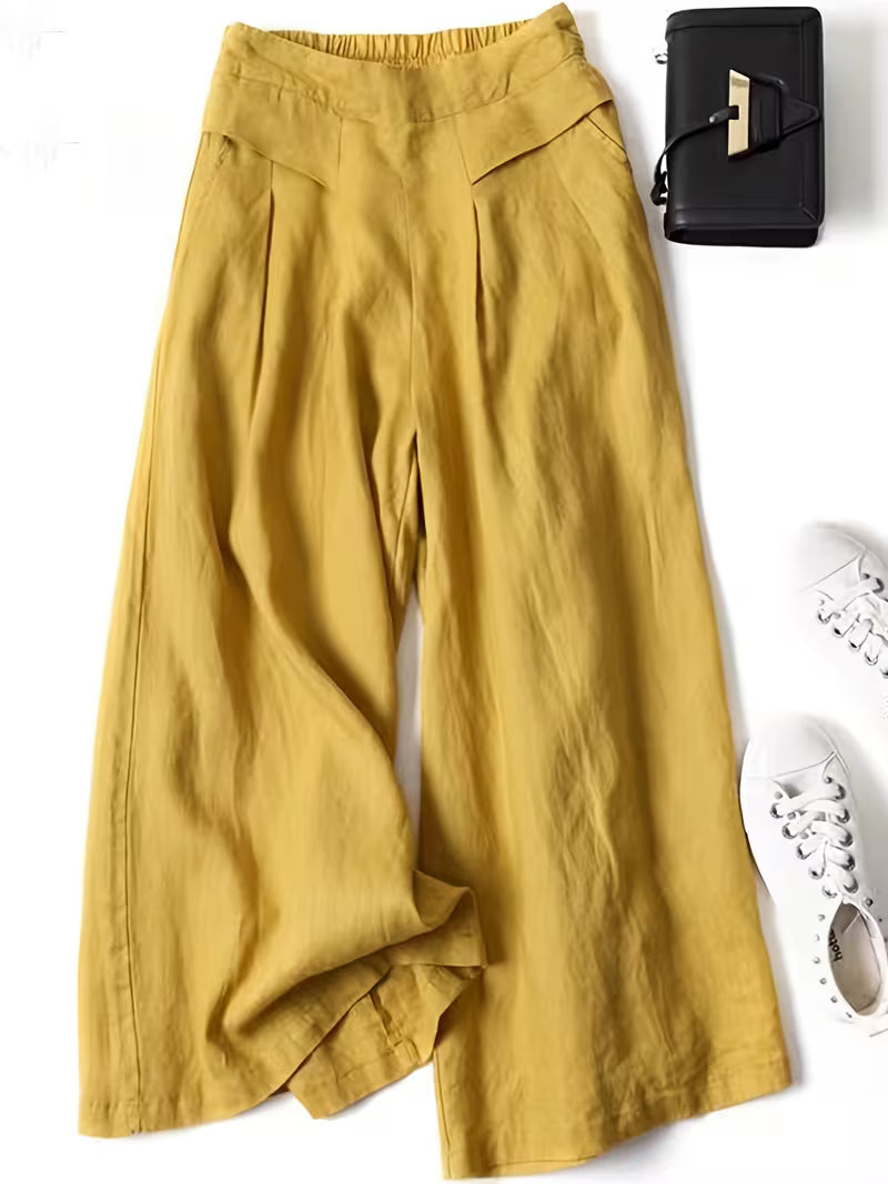 Effortless flowy wide-leg women's pants for movement and comfort, great for daily wear.