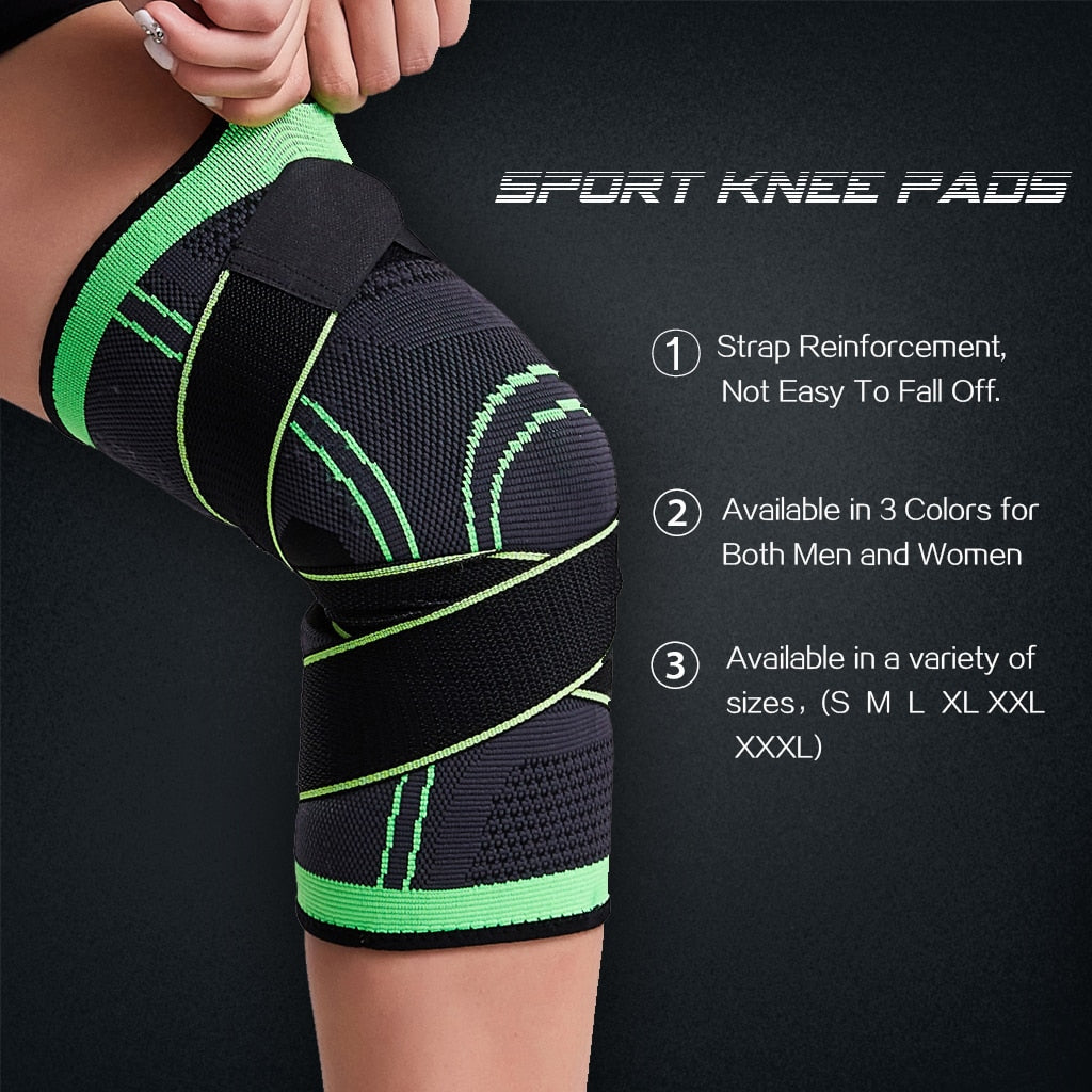 Supportive knee sleeve for joint pain relief, recovery, and stability during fitness activities.