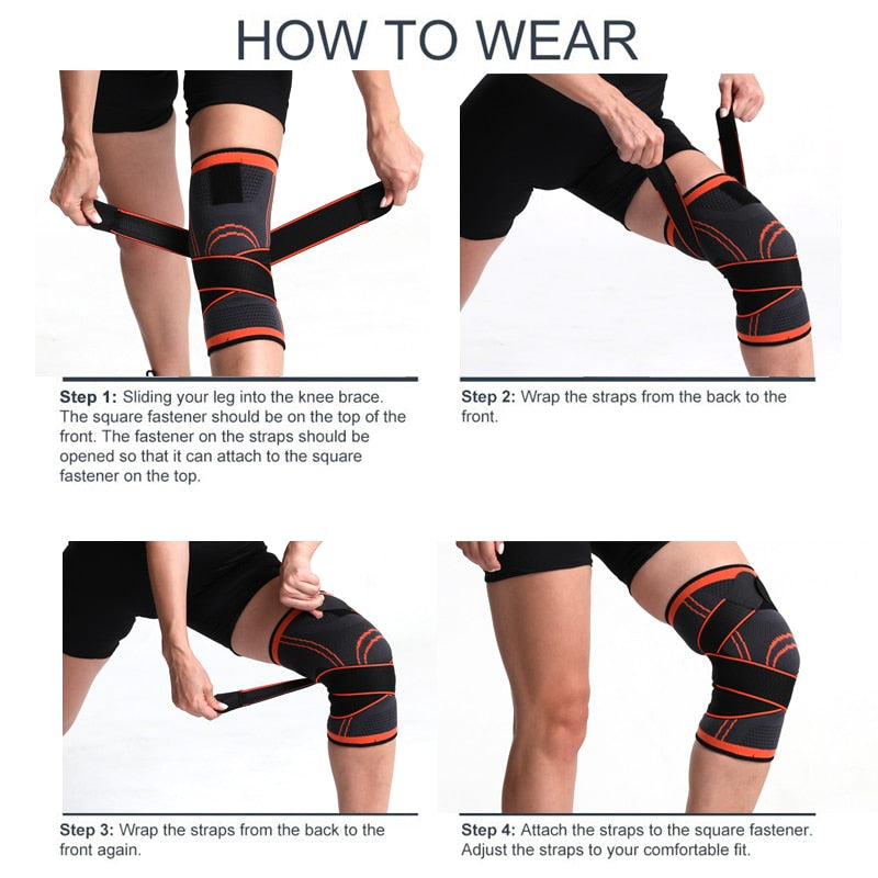 Breathable activewear knee brace offering 360 compression for superior joint support & stability.