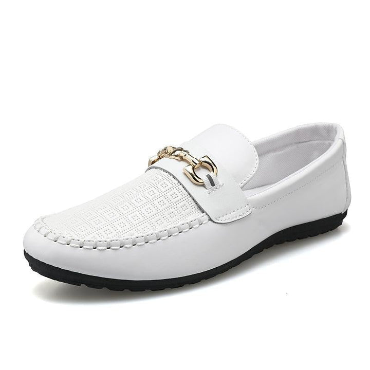 Modern men's loafers, elegant slip-on shoes offering refined style for any occasion.