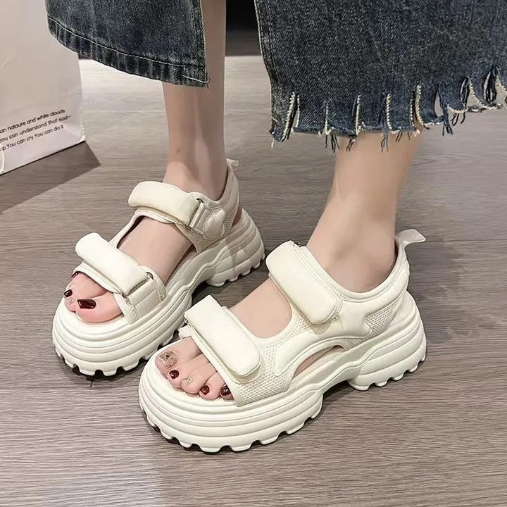Comfortable women's orthopedic arch support wedge sandals, great for foot health & summer walking.