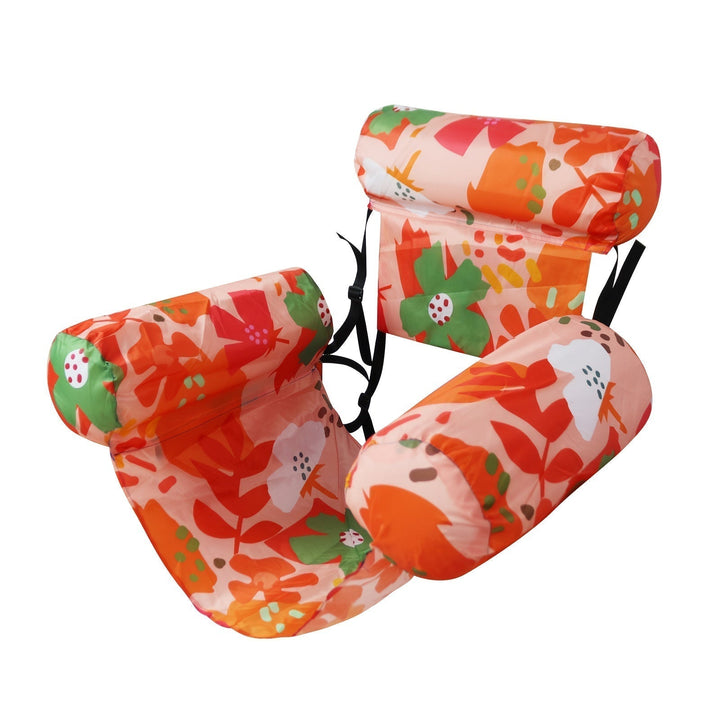 Colorful inflatable pool float lounger, a comfortable water hammock for leisure.