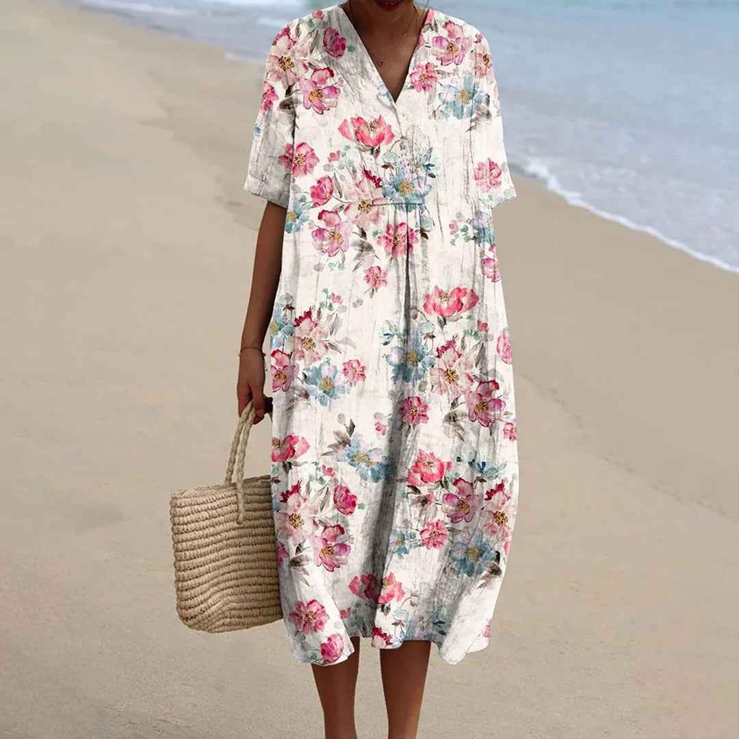 Women's Floral Print Midi Dress