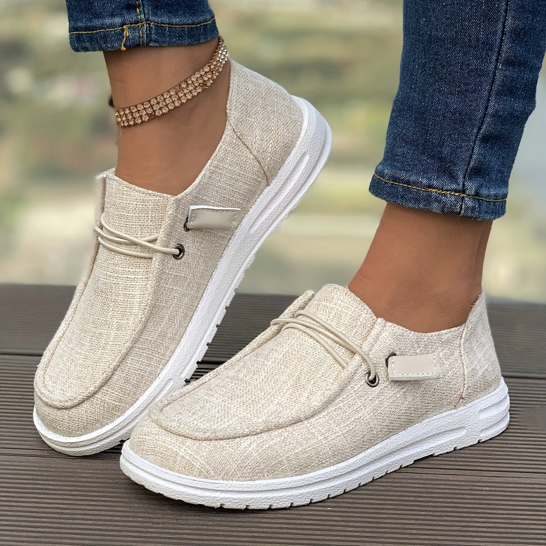 Comfortable women's orthopedic slip-on casual trainers.