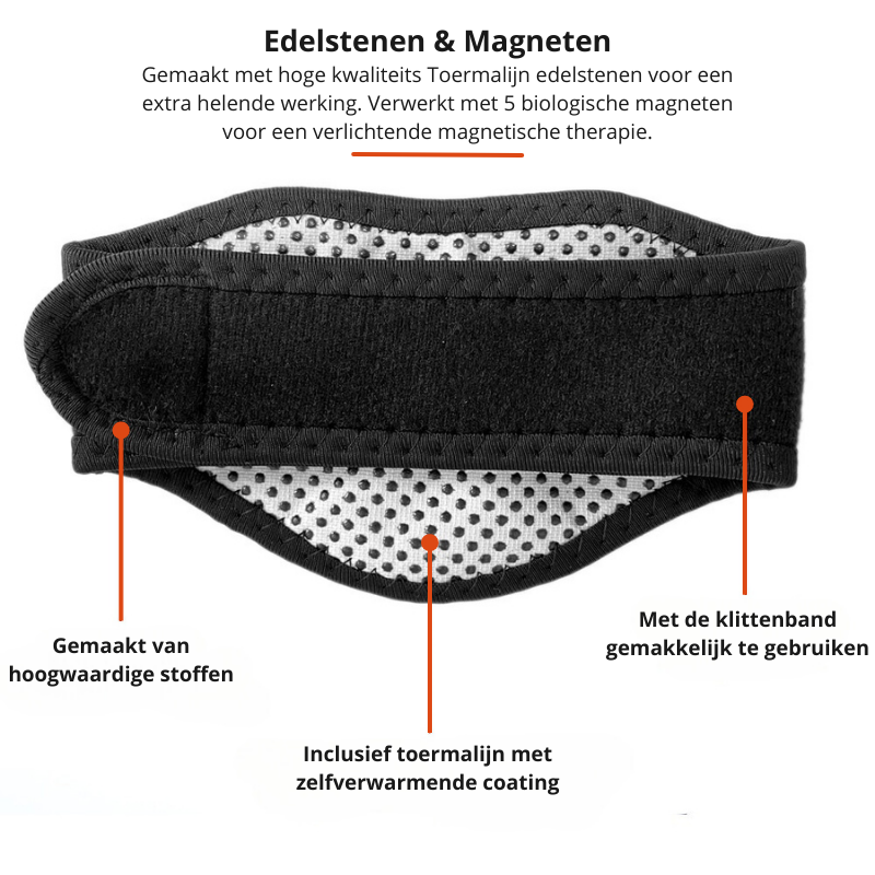 Effective self-heating tourmaline neck collar for quick neck pain relief. Promotes muscle relaxation & overall wellness.