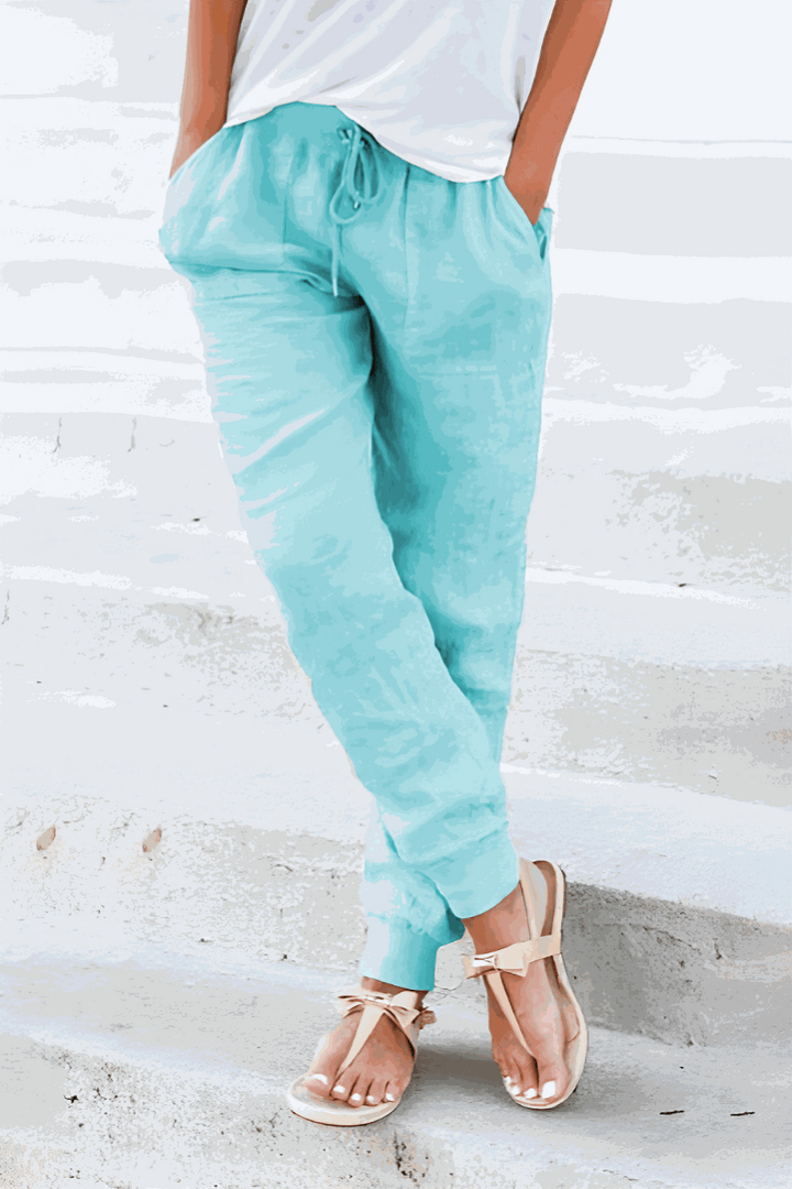 Bali | Women's Elastic Ankle Pants Drawstring Waist Casual