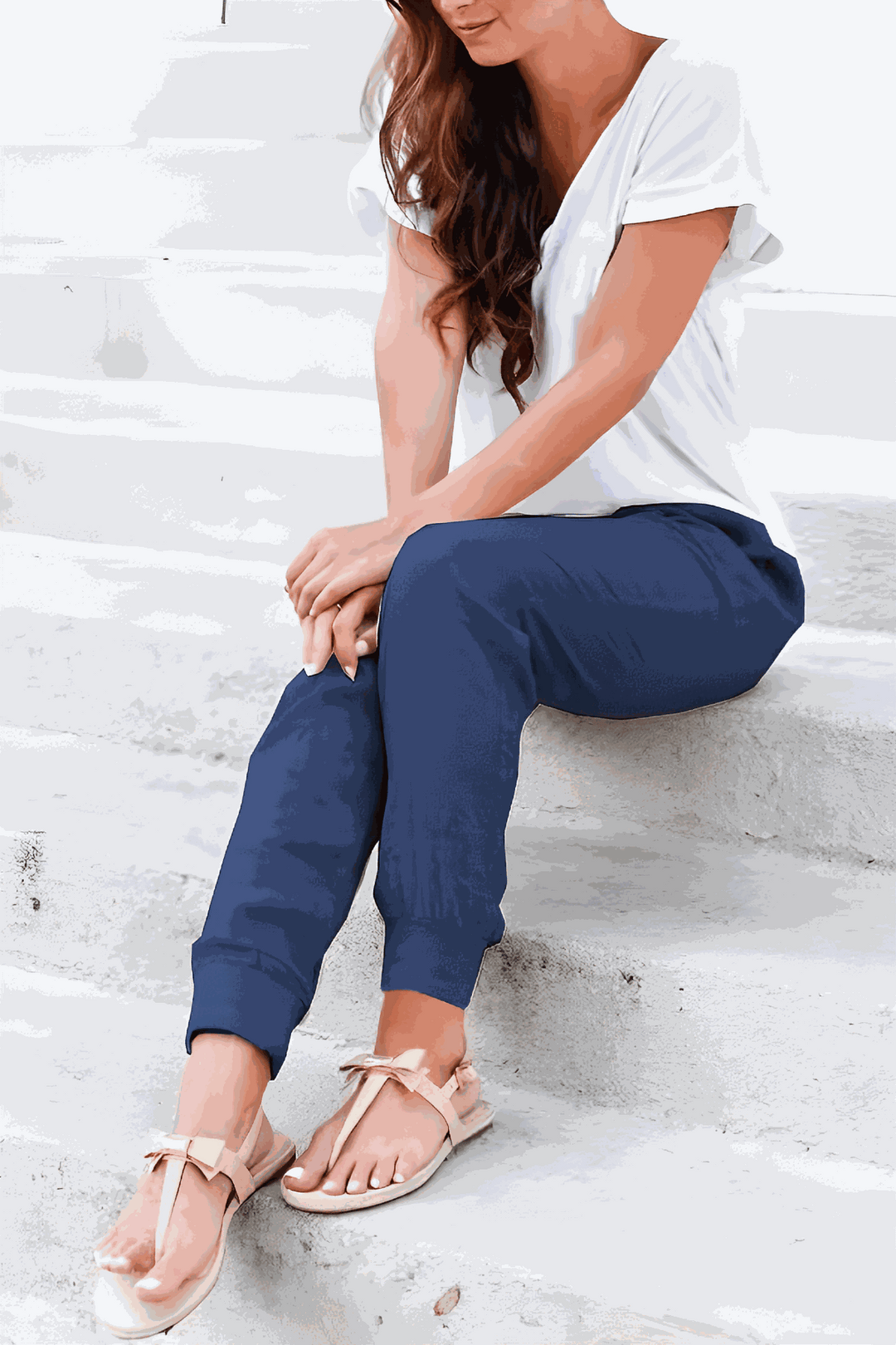 Bali | Women's Elastic Ankle Pants Drawstring Waist Casual