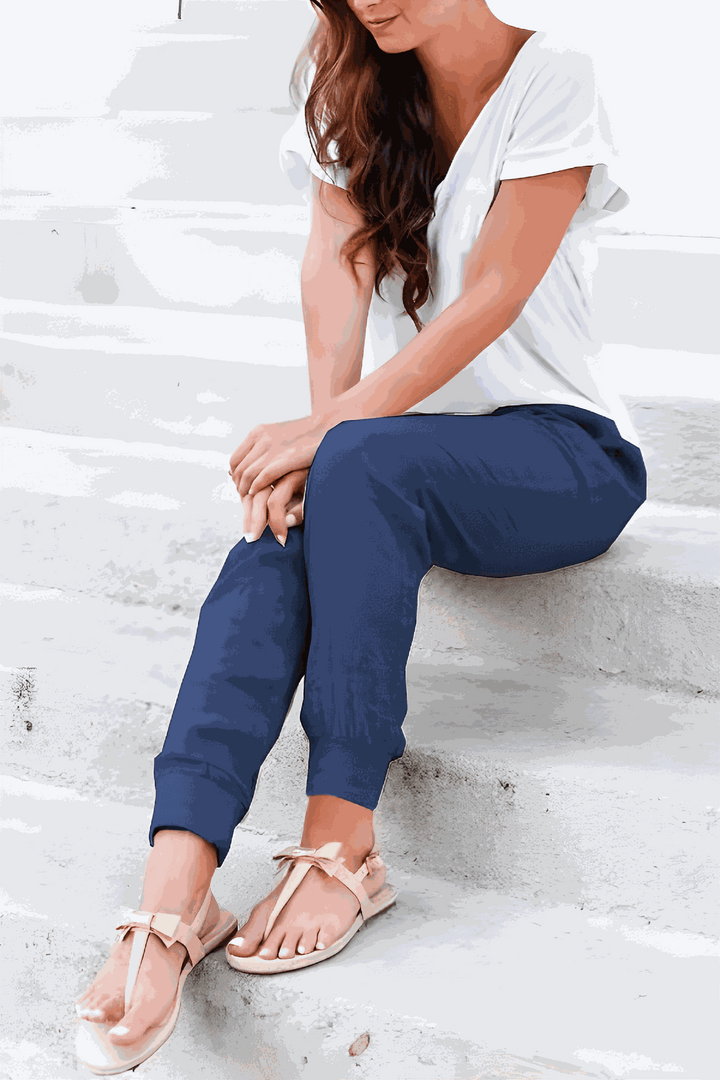 Bali | Women's Elastic Ankle Pants Drawstring Waist Casual