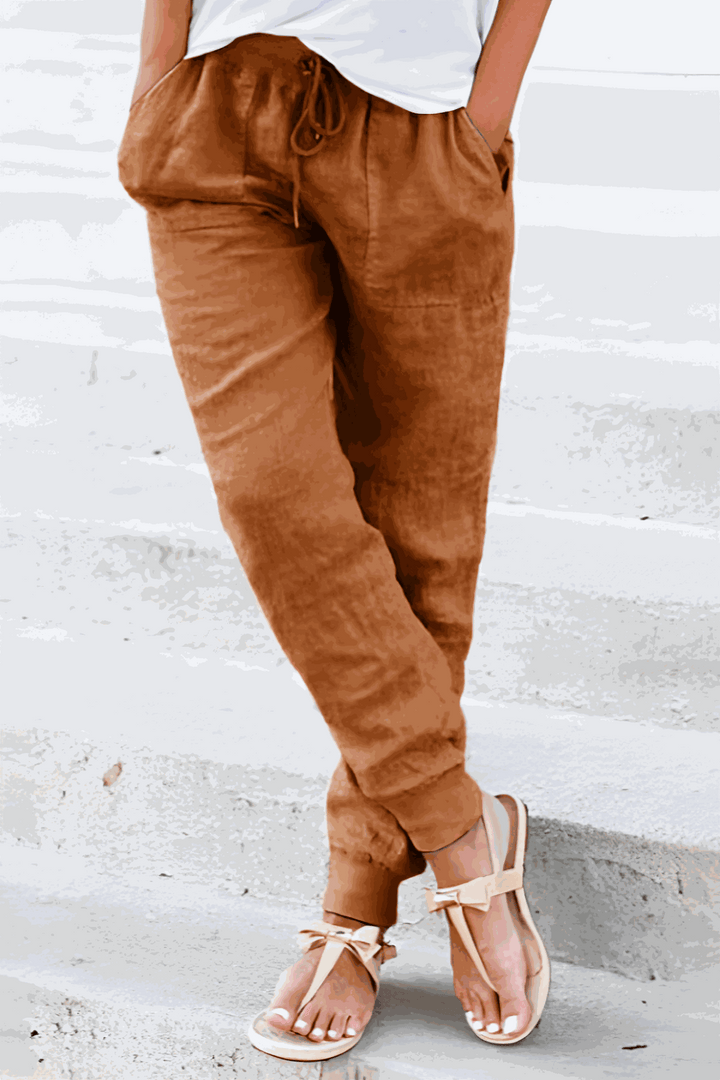 Bali | Women's Elastic Ankle Pants Drawstring Waist Casual