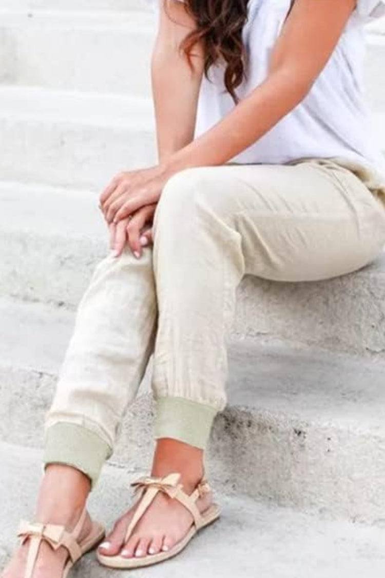 Bali | Women's Elastic Ankle Pants Drawstring Waist Casual
