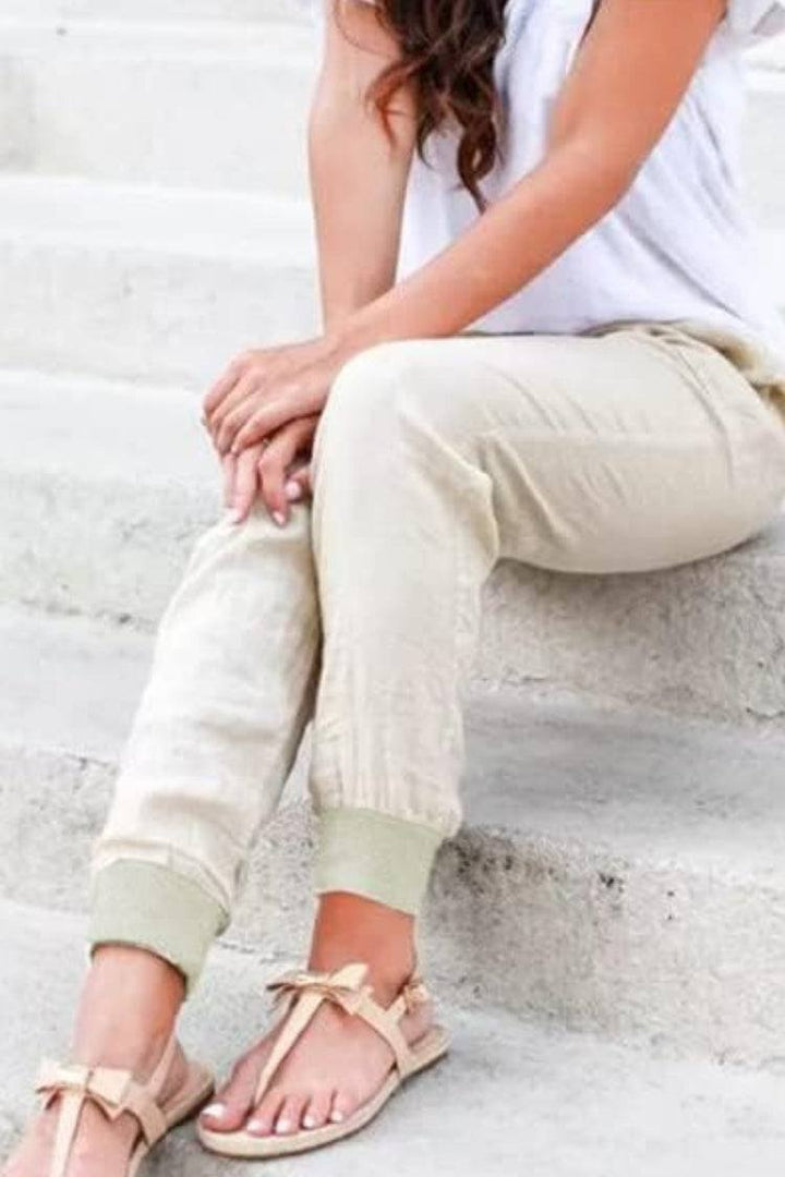 Bali | Women's Elastic Ankle Pants Drawstring Waist Casual