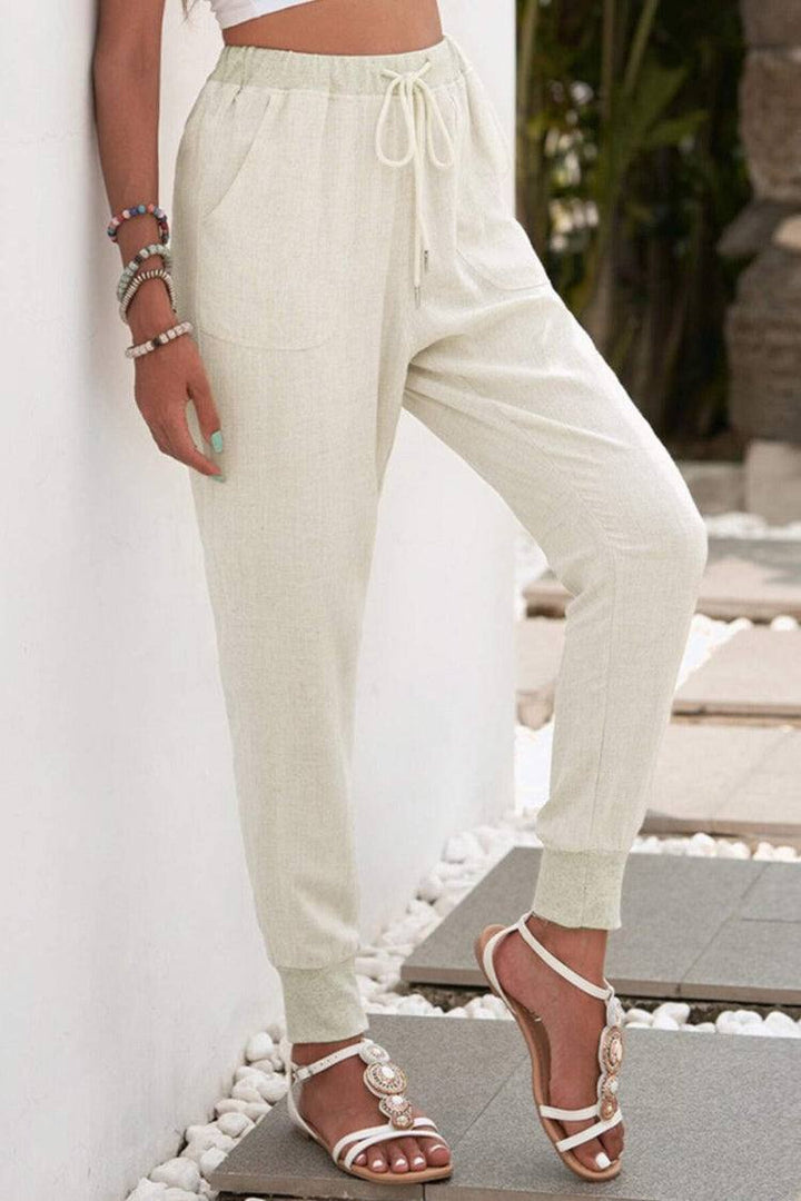 Bali | Women's Elastic Ankle Pants Drawstring Waist Casual