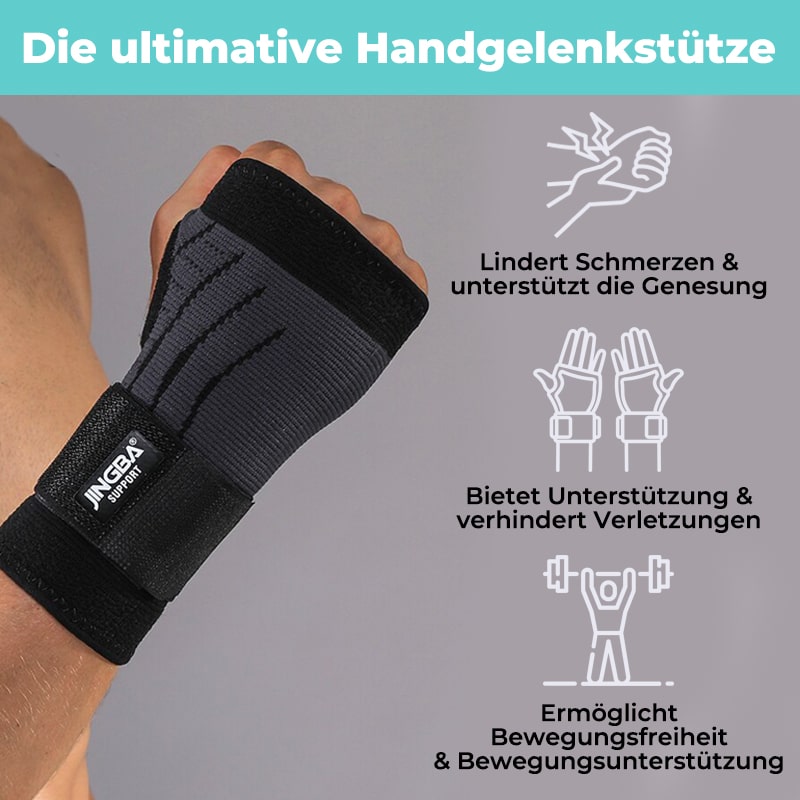 Breathable, comfortable wrist support brace for joint stability, pain relief, and athletic recovery.