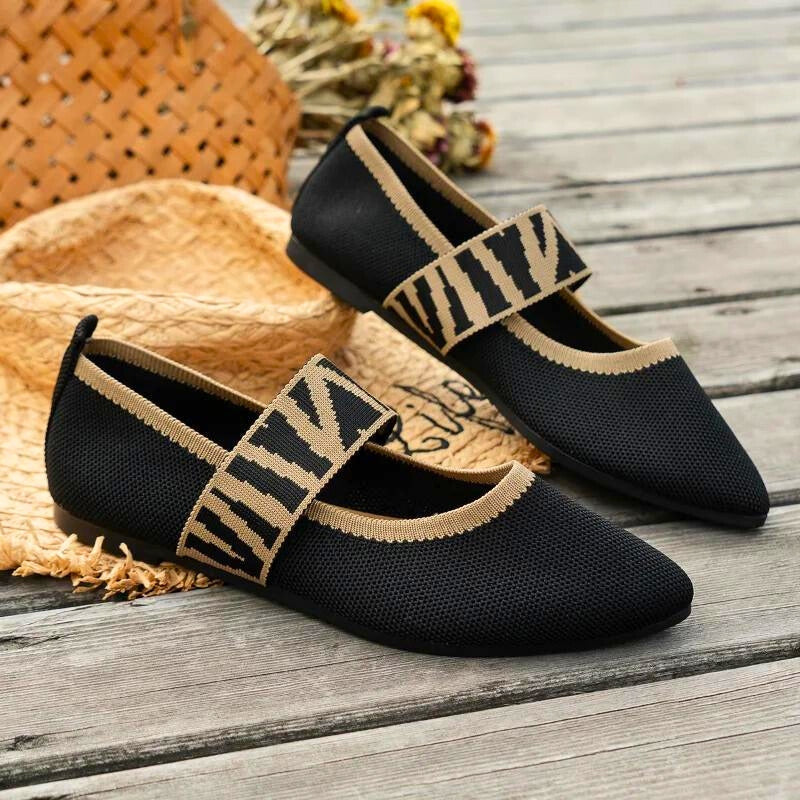 Women's Pointed Toe Mary Jane Flats