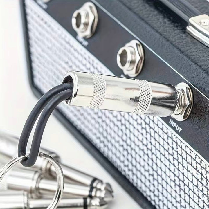 Sleek music amplifier key holder adds stylish rock-themed decor. A unique wall organizer for keys in any room.