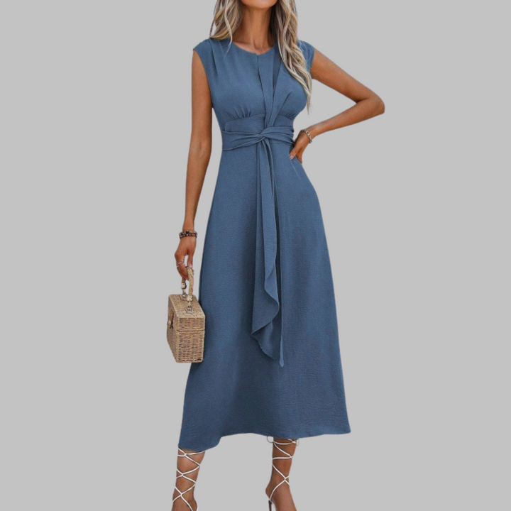 Women's Sleeveless Round Neck Maxi Dress