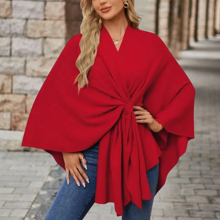 Elegant Draped Poncho