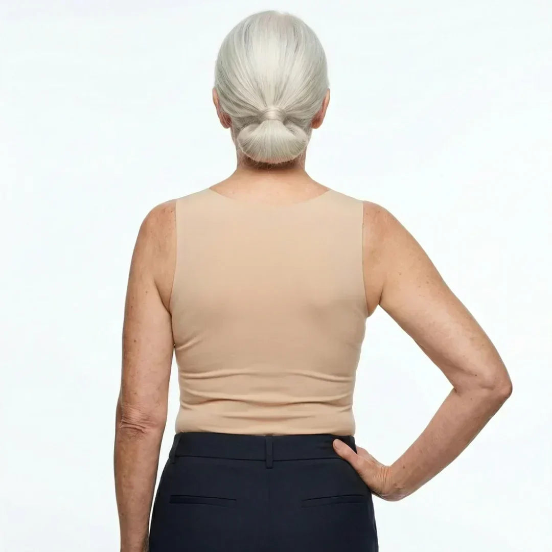 Comfortable seamless women's tank top, built-in bra provides gentle, everyday support.