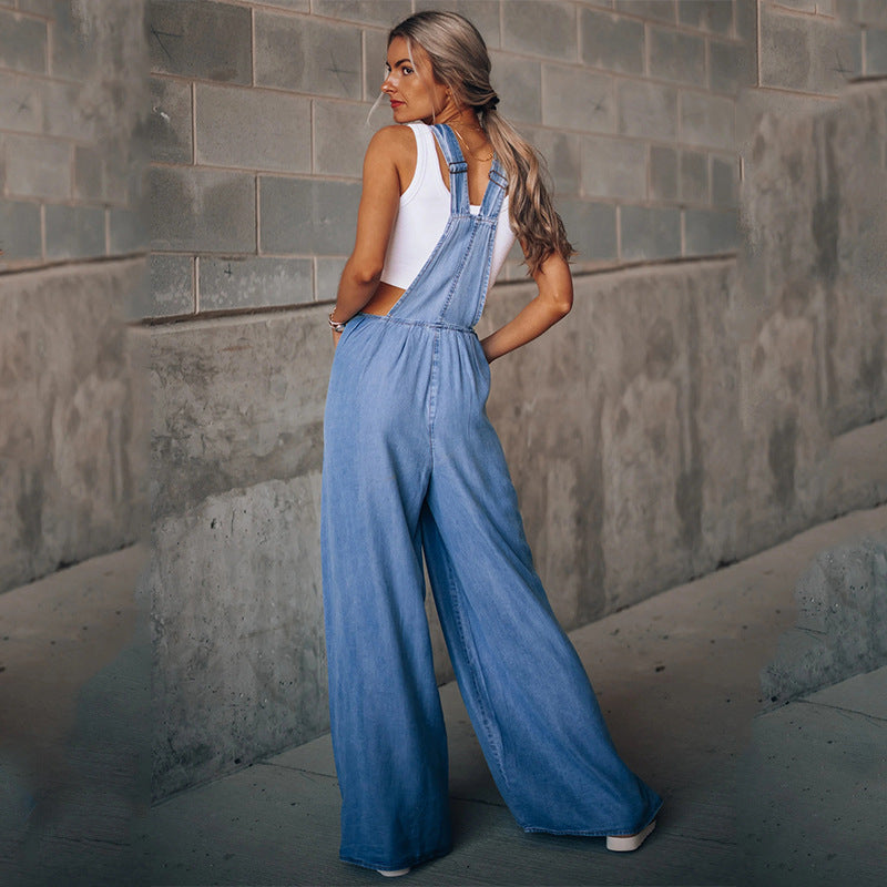 Modern gray women's jumpsuit. Versatile and comfortable for any casual fashion occasion.