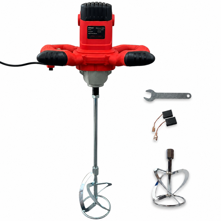 MixForce 2400 professional electric material mixer for paint, cement, plaster, and adhesives; heavy-duty construction tool.