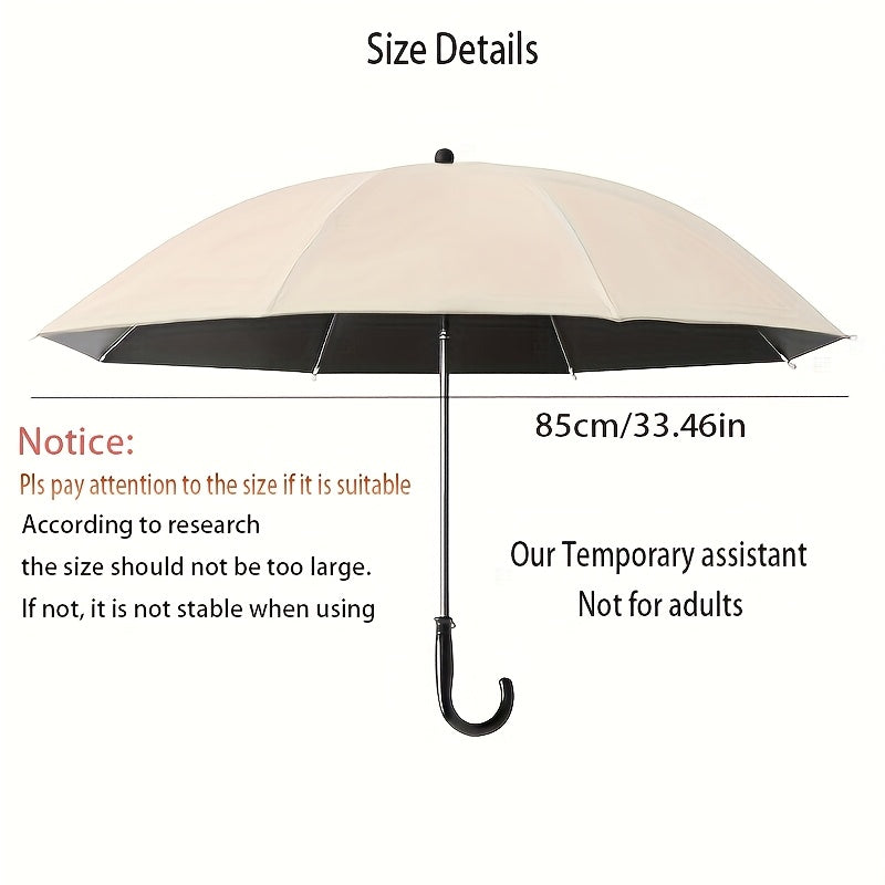 Sturdy stroller umbrella with strong adjustable clamp. Ideal for sun shade & wind protection on the go.